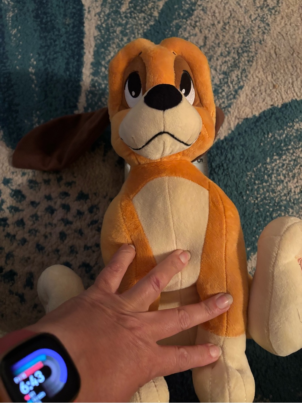 Disney Orange and Cream Plush Puppy